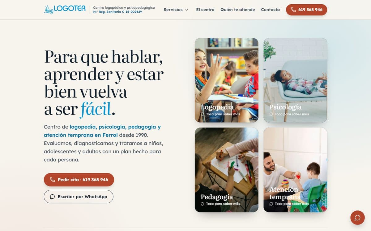 Web de Logoter deseñada por WebDigna